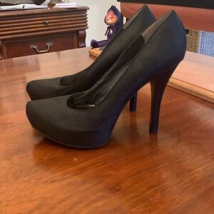 CARLOS SANTANA WOMENS STILETTO PLATFORM BLACK‎ PUMPS/HEELS SIZE 8